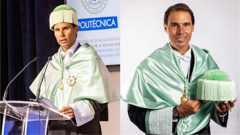 Nadal received an honorary doctorate for excellence in sport from the Universidad Politécnica de Madrid.